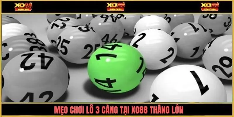 Mẹo chơi lô 3 càng tại XO88 thắng lớn